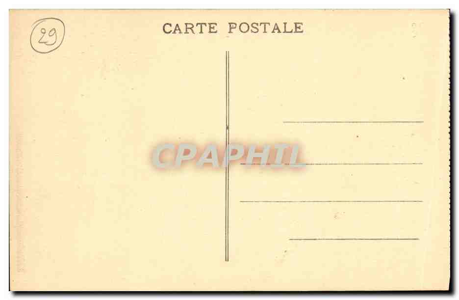 CPA Locronan L Eglise et la place — Rückseite