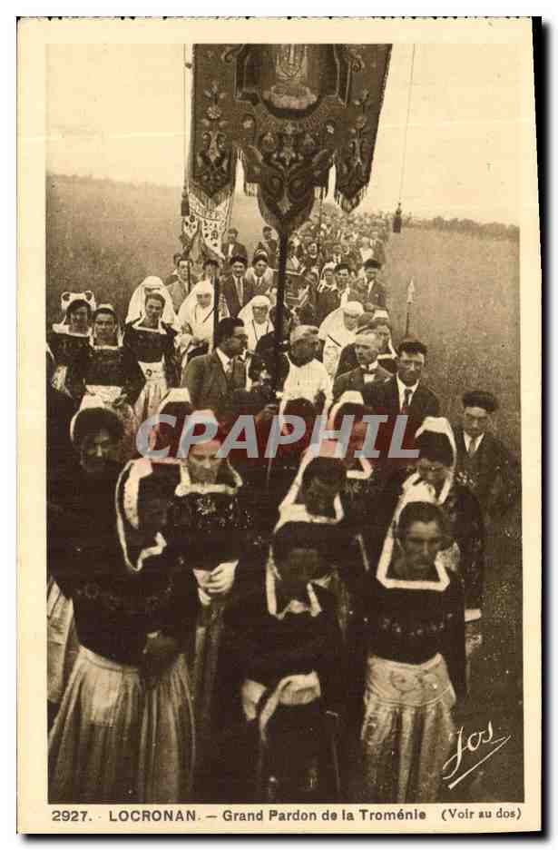 CPA Locronan Grand Pardon de la Tromenie La descente de Plac Ar C horn Folklore