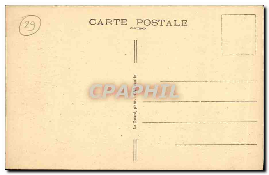 CPA Locronan Grand Pardon de la Tromenie Hutte Chapelle de Nd du Rosaire Folklore Costume — Rückseite