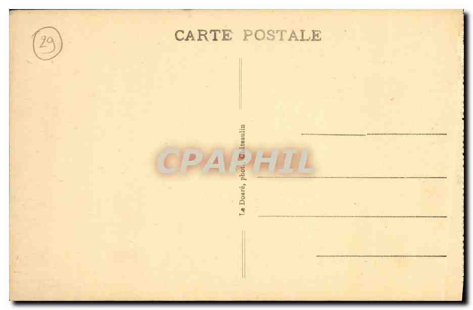 Locronan, Troménie — Pèlerins franchissant le seuil de la chapelle du Pénity sous le reliquaire de Saint Ronan — CPAPHIL, phot. G. Catesaulin — Rückseite