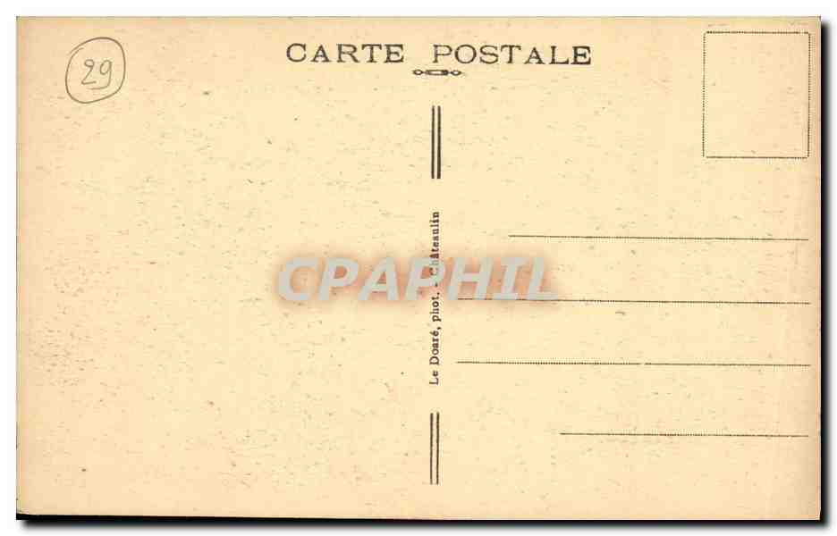 CPA Locronan Pardon de la Grande Tromenie Femme de 75 ans faisant sa TRomenie Folklore Costume — Rückseite