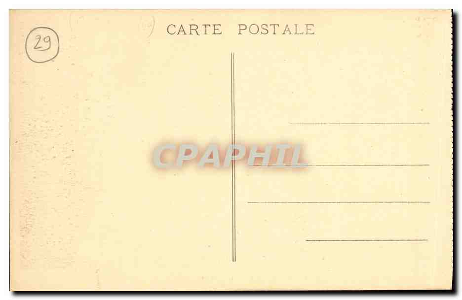 CPA Locronan La Puits banal de la Place Folklore Costume — Rückseite