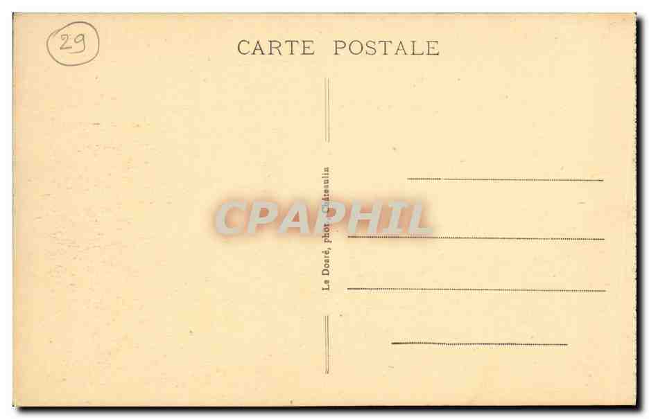CPA Locronan de la Pardon de la Tromenie Folklore Costume — Rückseite