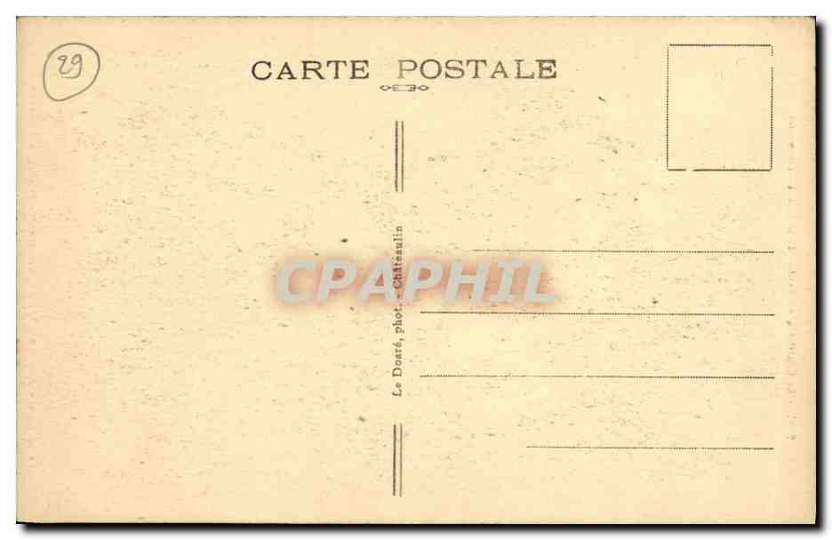 CPA Locronan Pardon de la Grande Tromenie La procession dans les endroits marecageux de Pradick an Droviny — Rückseite