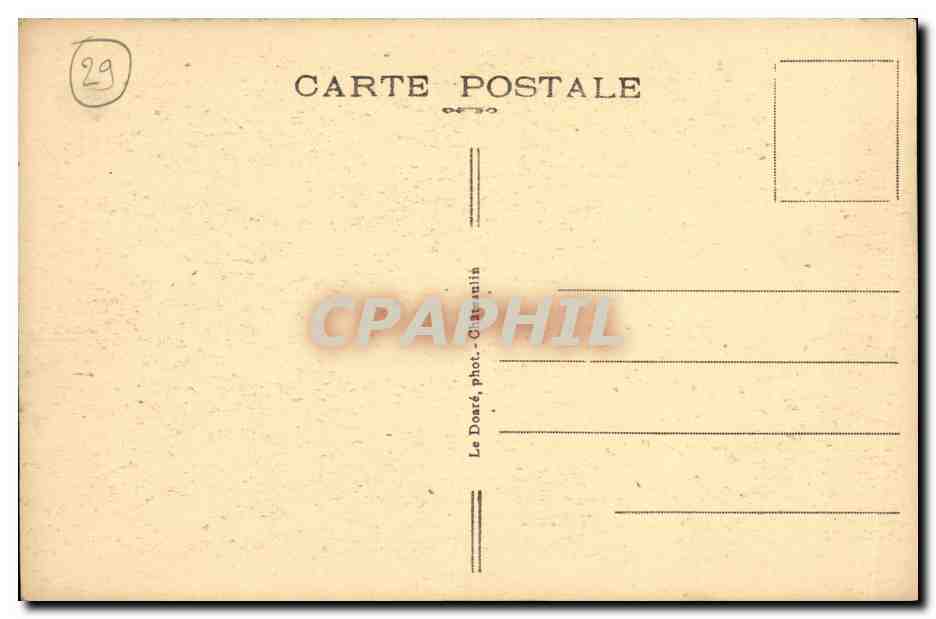 CPA Locronan Chapelle St Herbot Chandelles Folklore Costume — Rückseite