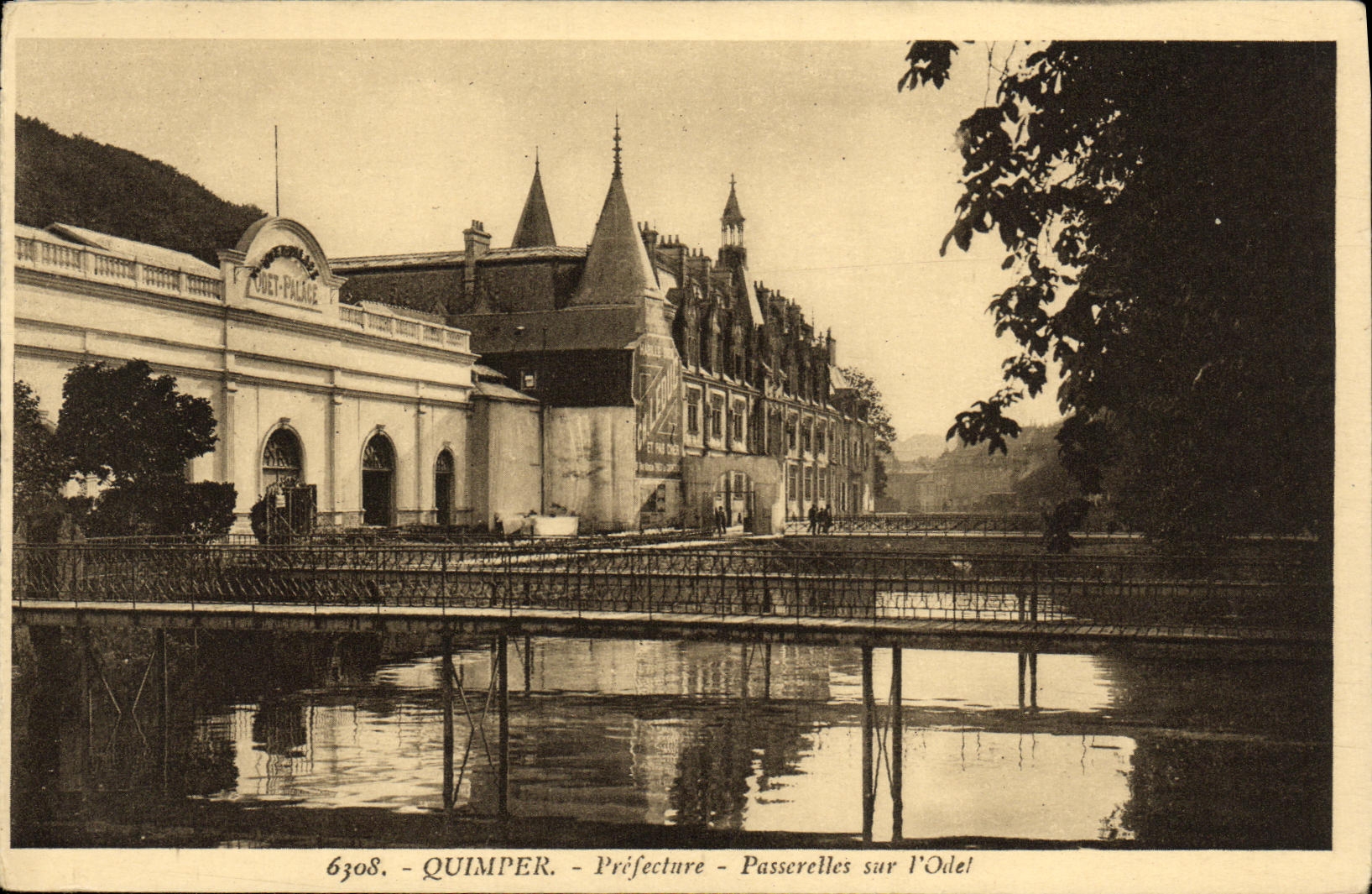 CPA Quimper Prefecture Passerelles Sur L Odel