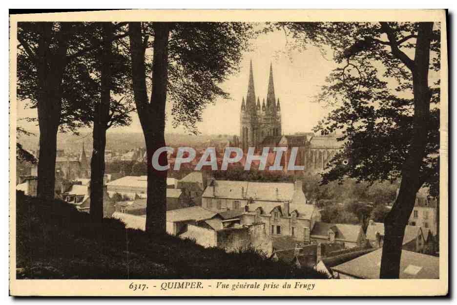 CPA Quimper Vue Generale prise du Frugy
