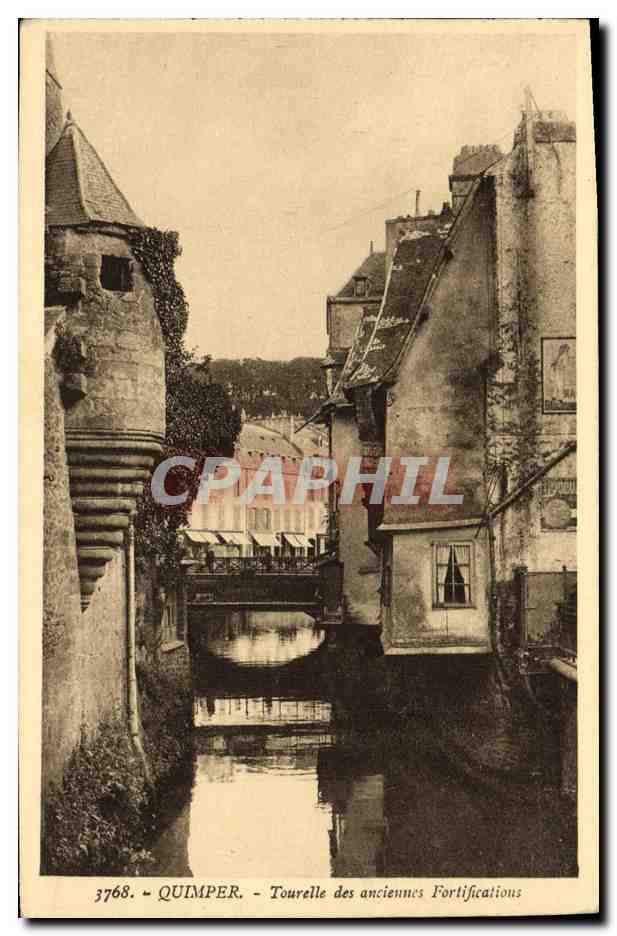 CPA Quimper Tourelle des Anciennes fortifications