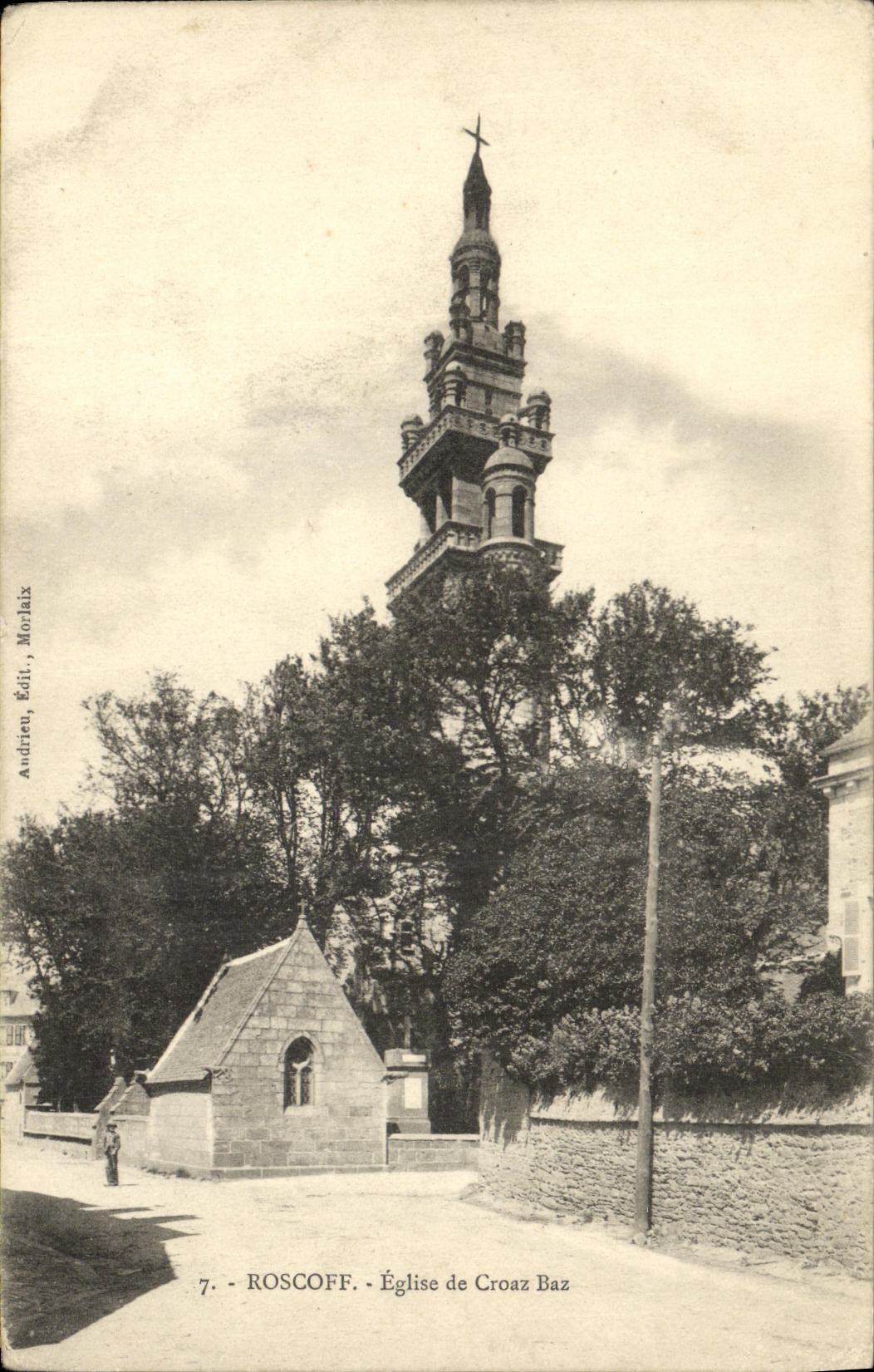 CPA Roscoff Eglise de Croaz Baz