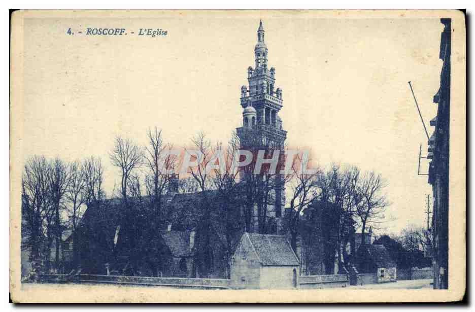 CPA Roscoff L Eglise 