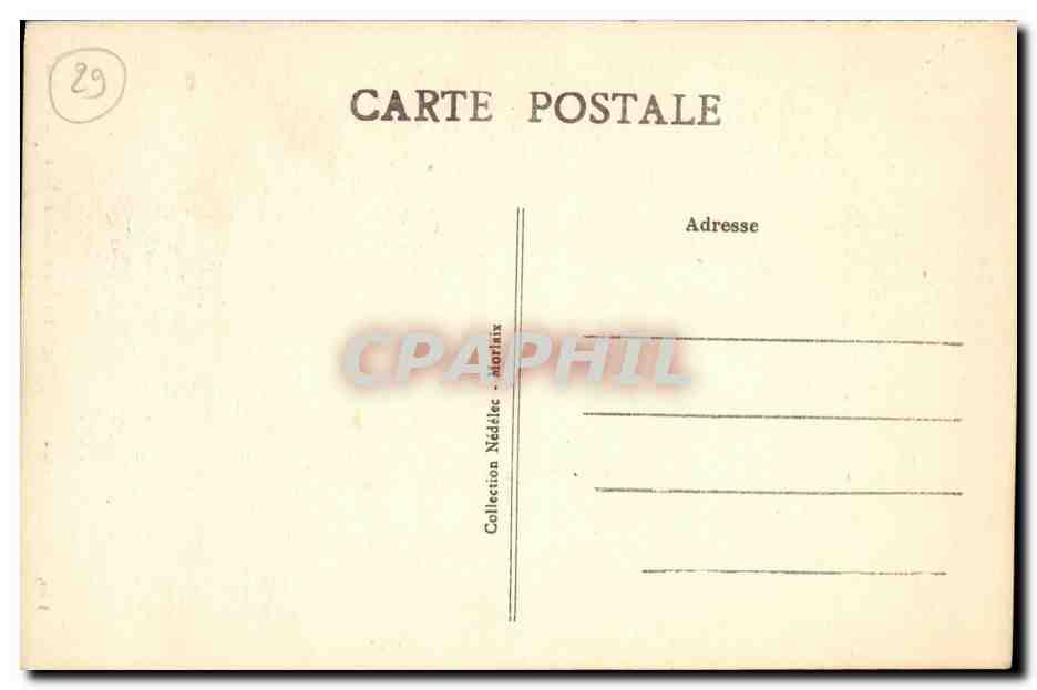 CPA Roscoff Eglise Notre Dame Croas Batz Le Clocher — Rückseite