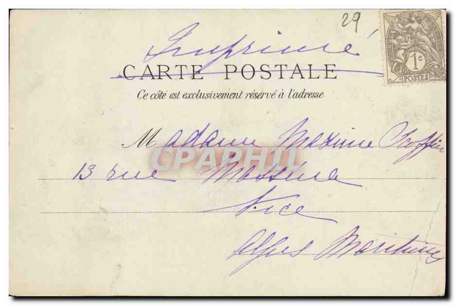 CPA Roscoff La Chapelle Sainte Barbe — Rückseite
