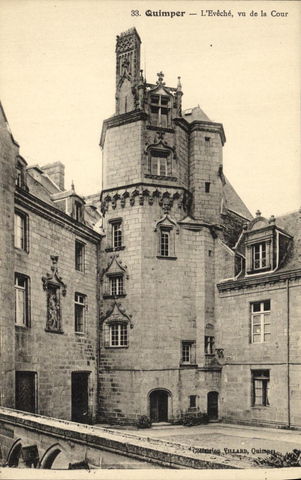 CPA Quimper L Eveche vu de la Cour
