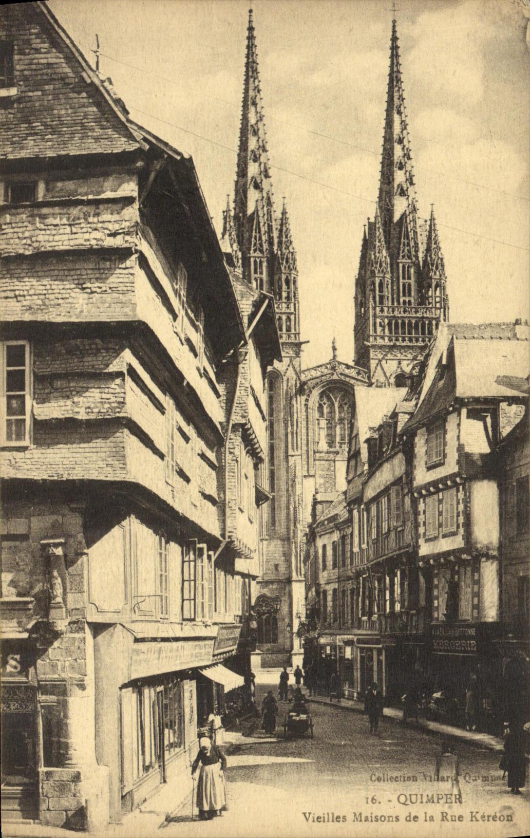 CPA Quimper Vieilles Maisons de la Rue Kereon
