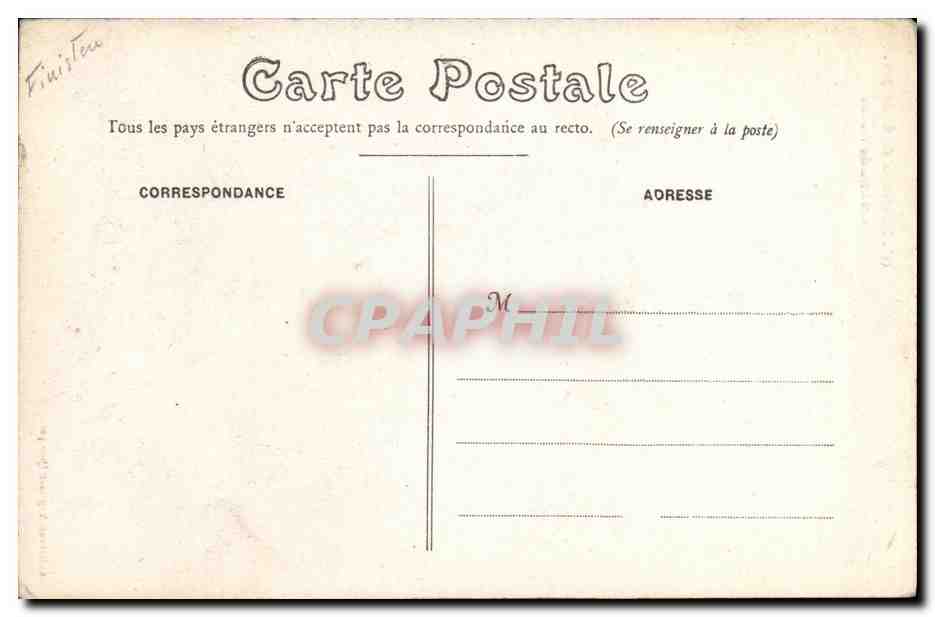 CPA Quimper Environs de Calvaire de Tronen — Rückseite