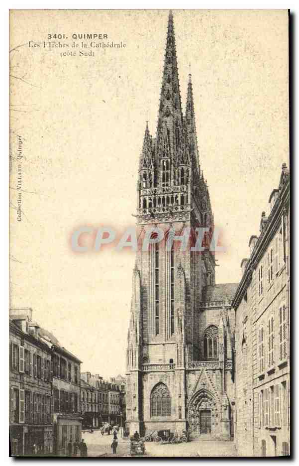 CPA Quimper Les fleches de la Cathedrale