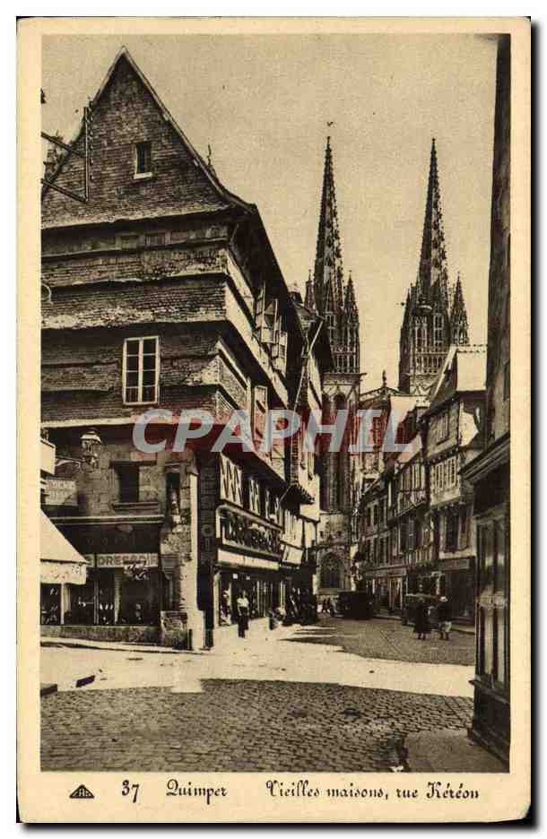 CPA Quimper Vieilles maisons Rue Kereon