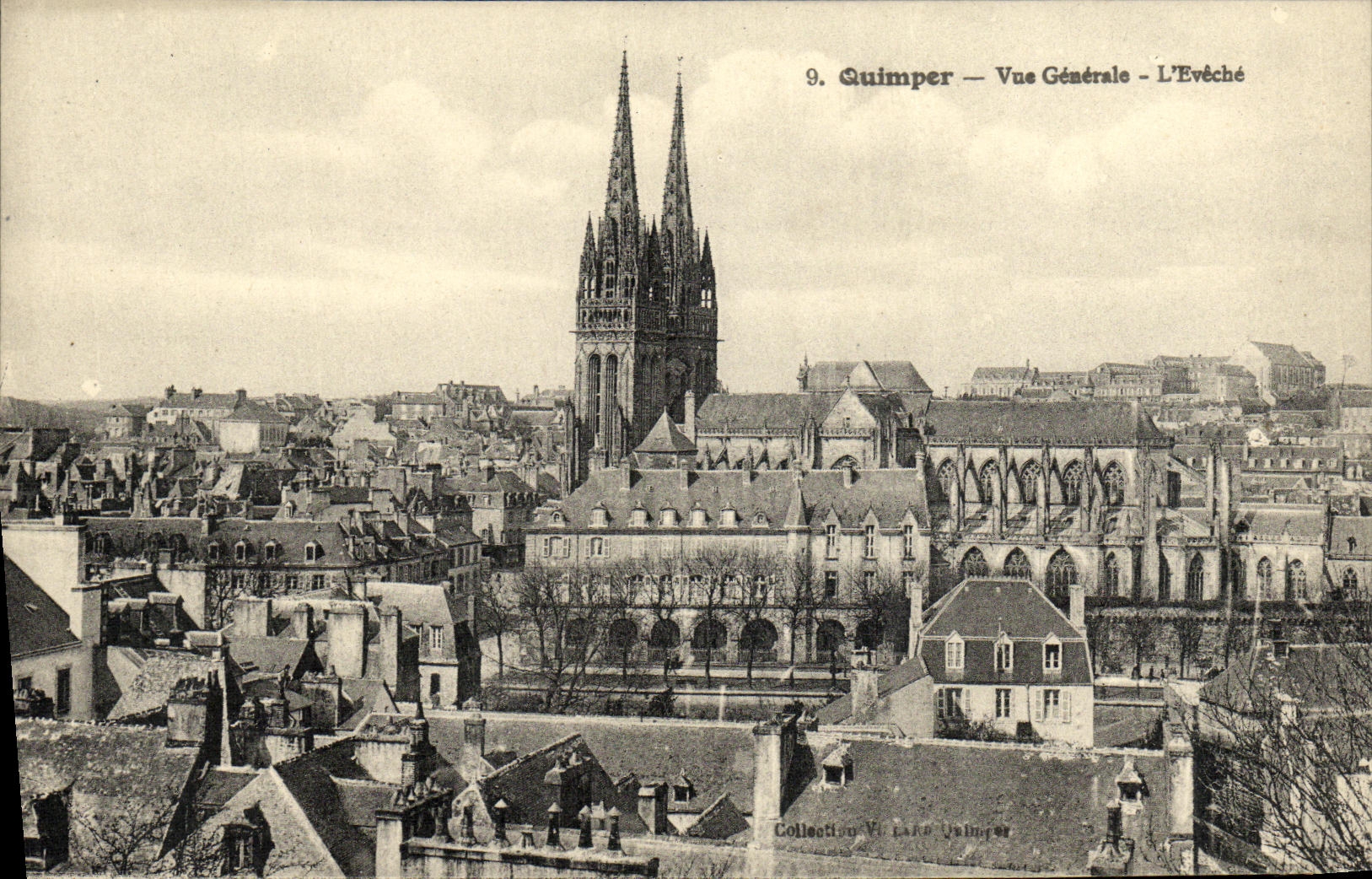 CPA Quimper Vue generale L eveche