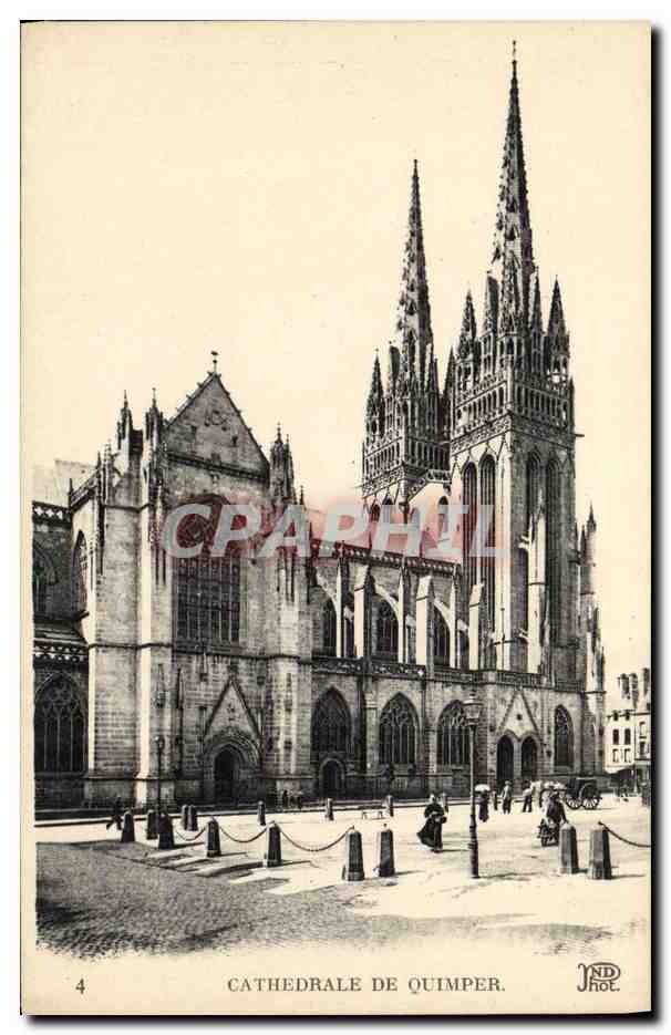 CPA Quimper Cathedrale 