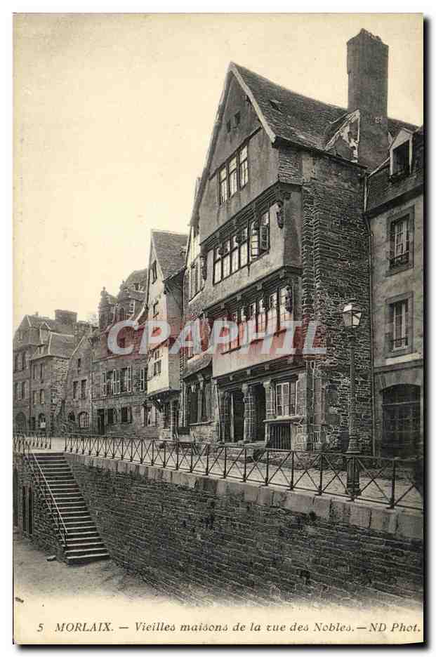 CPA Morlaix Vieilles Maisons de la Rue des Nobles
