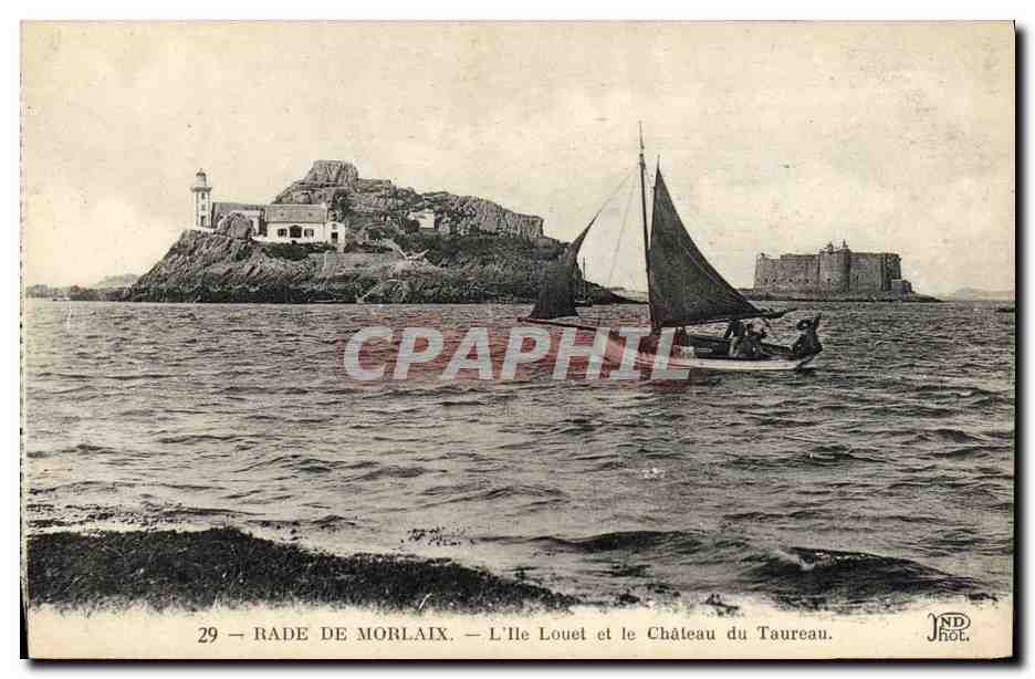 CPA Morlaix Rade De L Ile Louet et le Chateau du Taureau