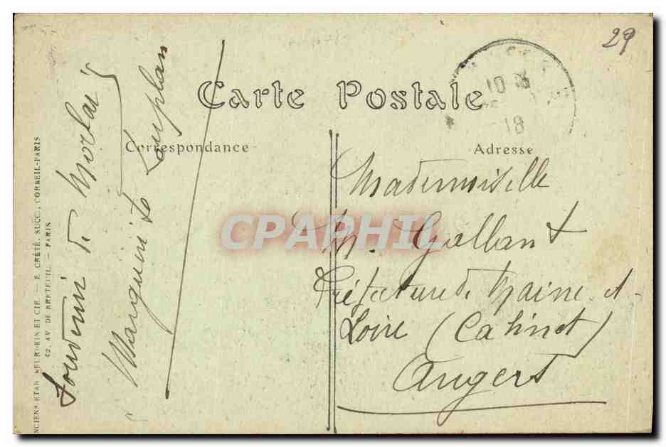 CPA Morlaix Le Viaduc pris de la Caserne — Rückseite
