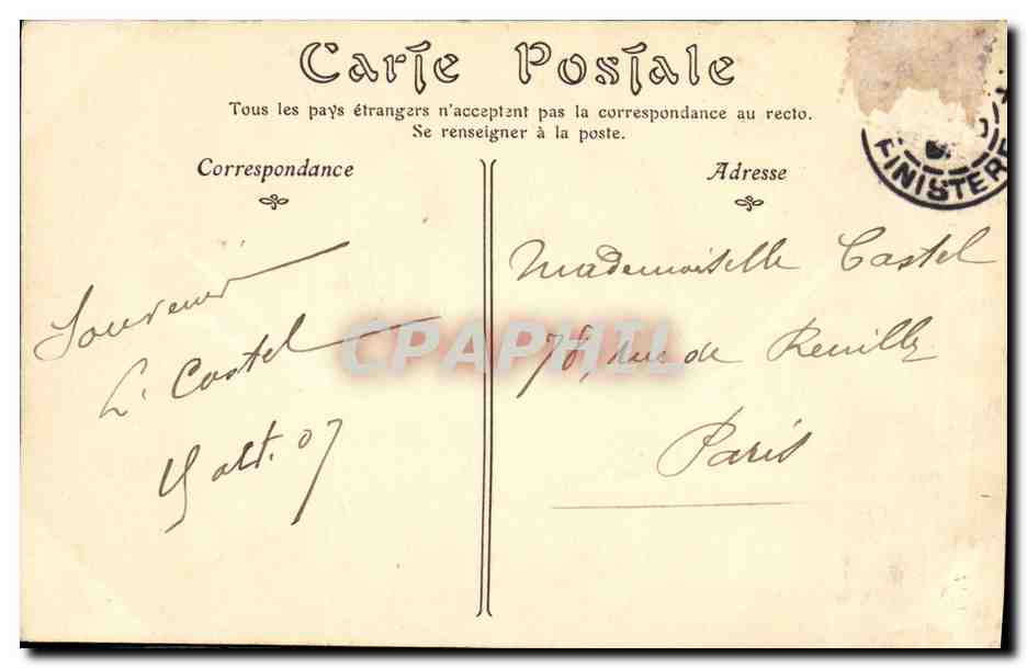 CPA Morlaix La Maison de la Reine Anne — Rückseite