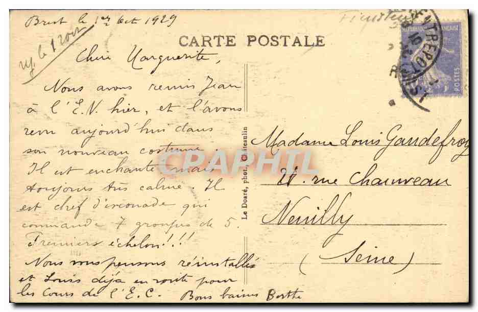CPA Plougastel Daoulas Calvaire — Rückseite