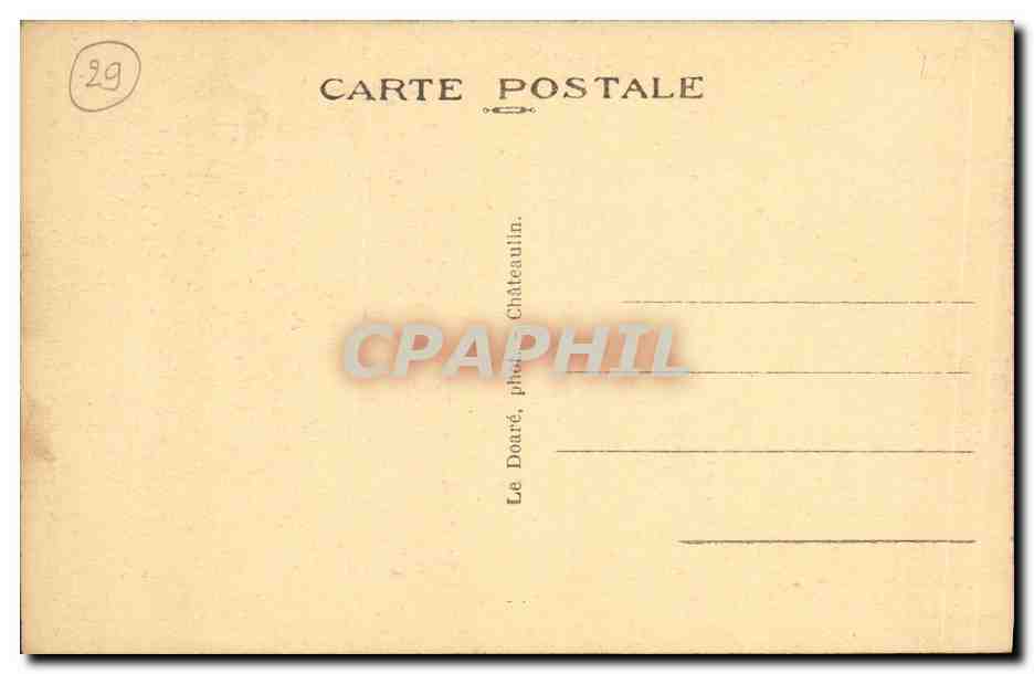CPA Plougastel Daoulas Bretagne Costumes des Femmes Folklore Costume — Rückseite