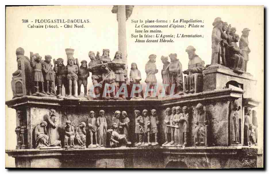 CPA Plougastel Daoulas Calvaire Cote Nord