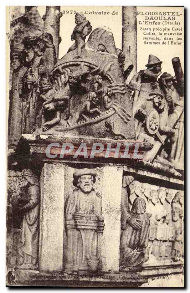 CPA Plougastel Daoulas le Calvaire L enfer
