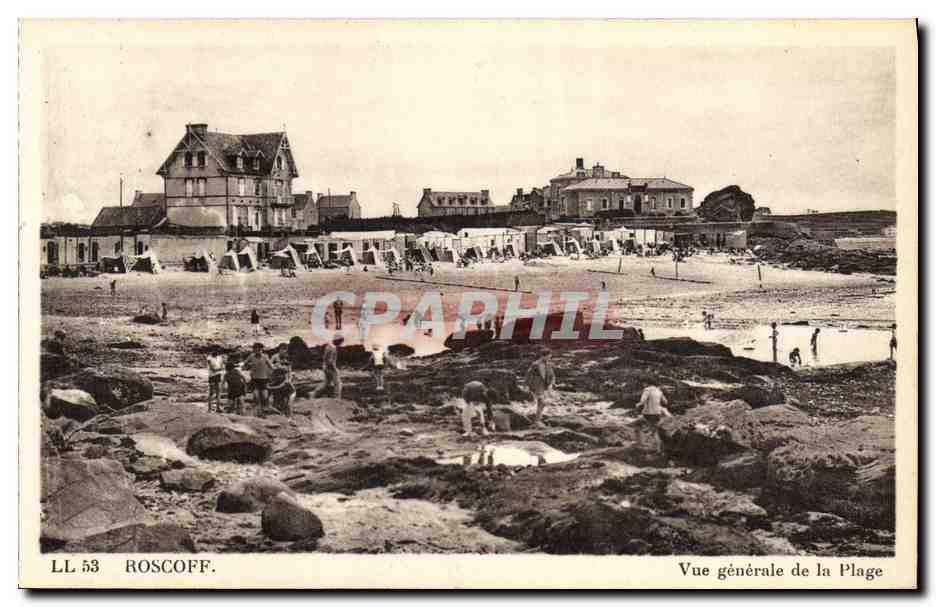 CPA Roscoff Vue Generale de la Plage