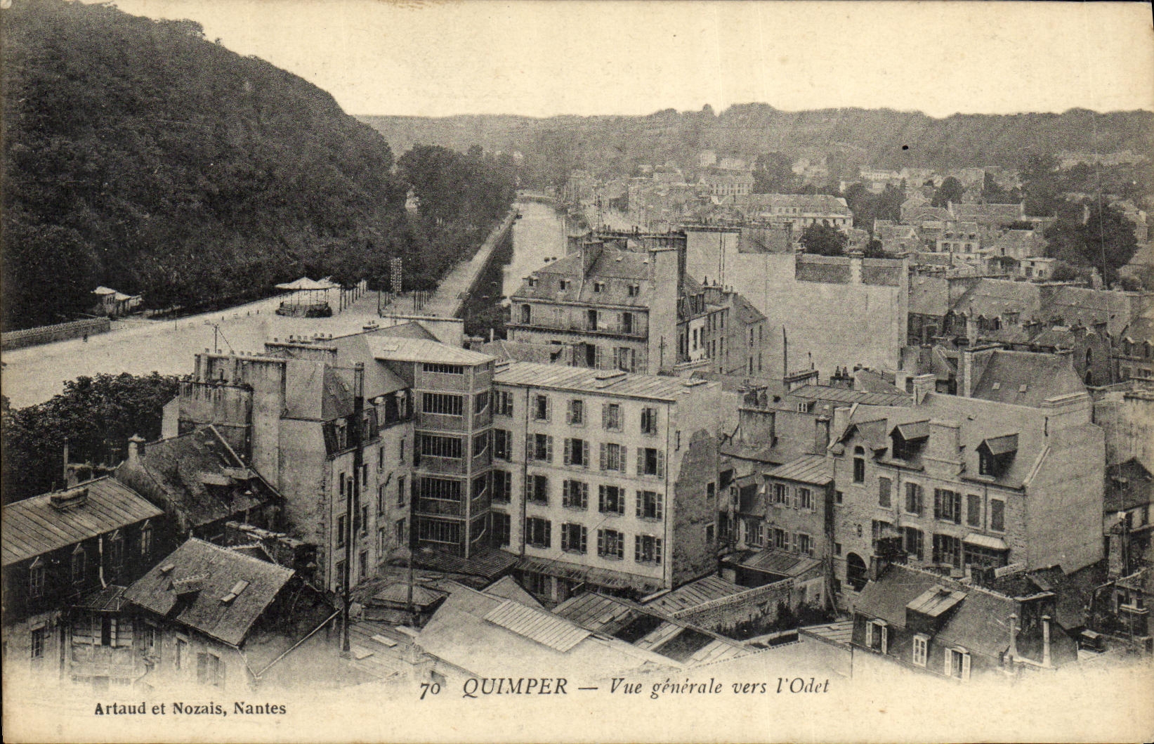 CPA Quimper Vue generale vers l Odet