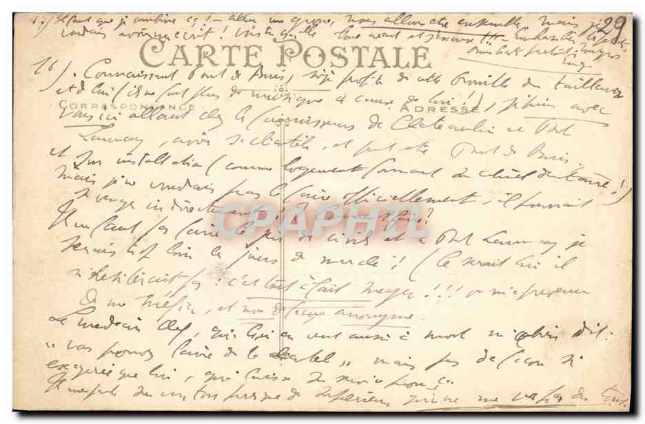 CPA Quimper Vue generale vers l Odet — Rückseite