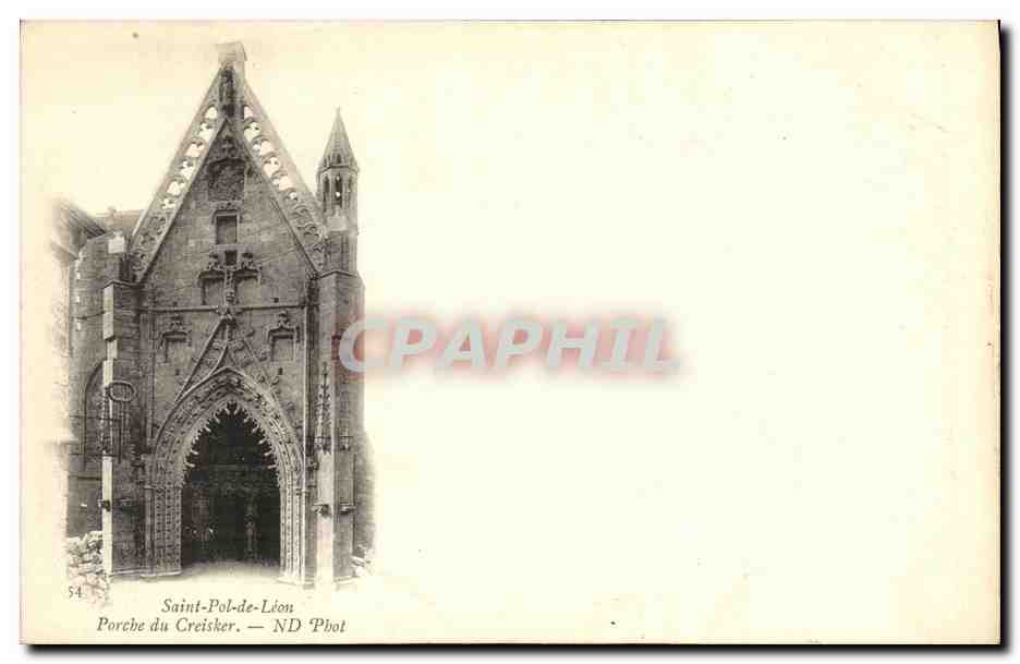 CPA Saint Pol De Leon Porche du Creisker
