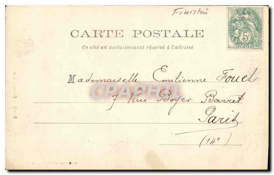 CPA Brest Cours d Ajot — Rückseite