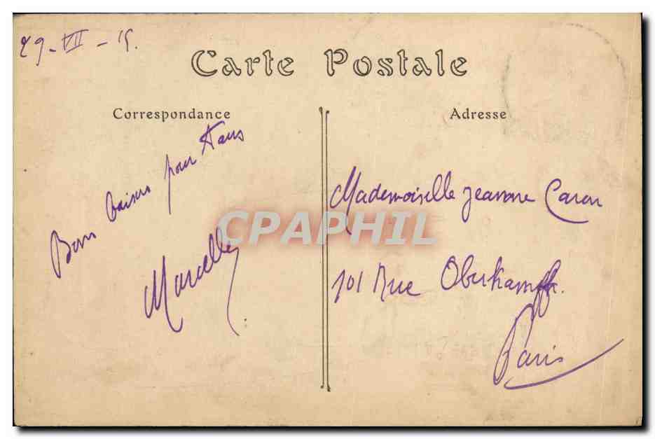 CPA Brest Porle principale du Chateau — Rückseite