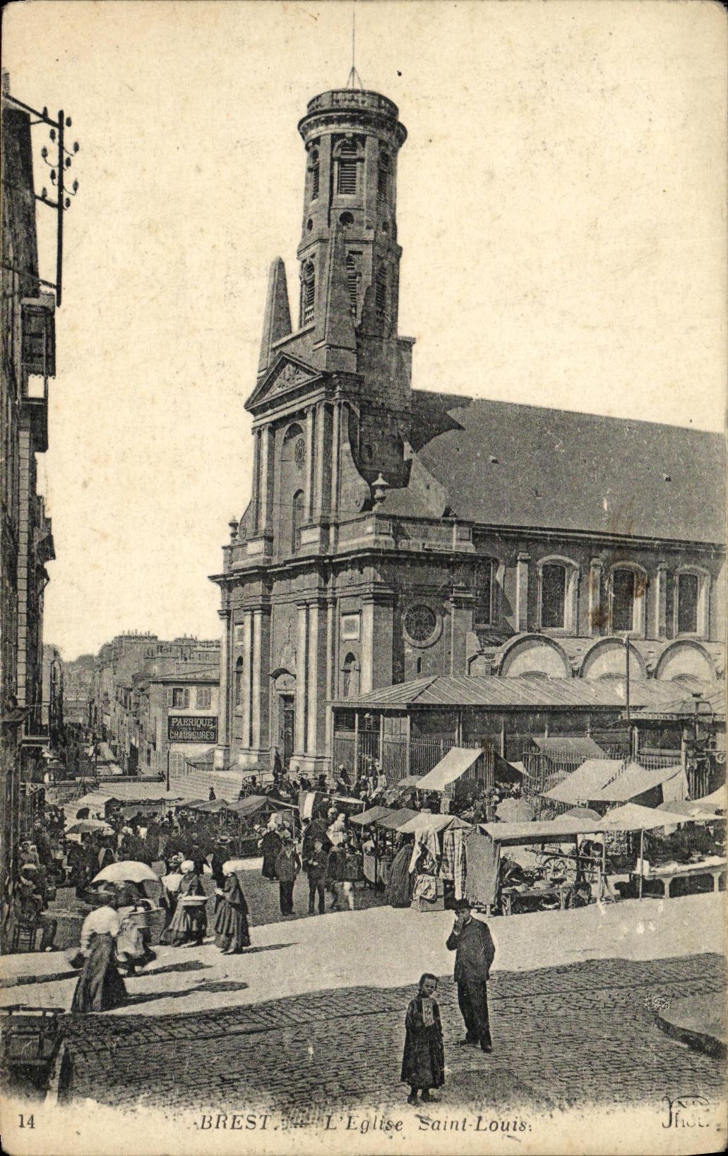 CPA Brest L Eglise Saint Louis