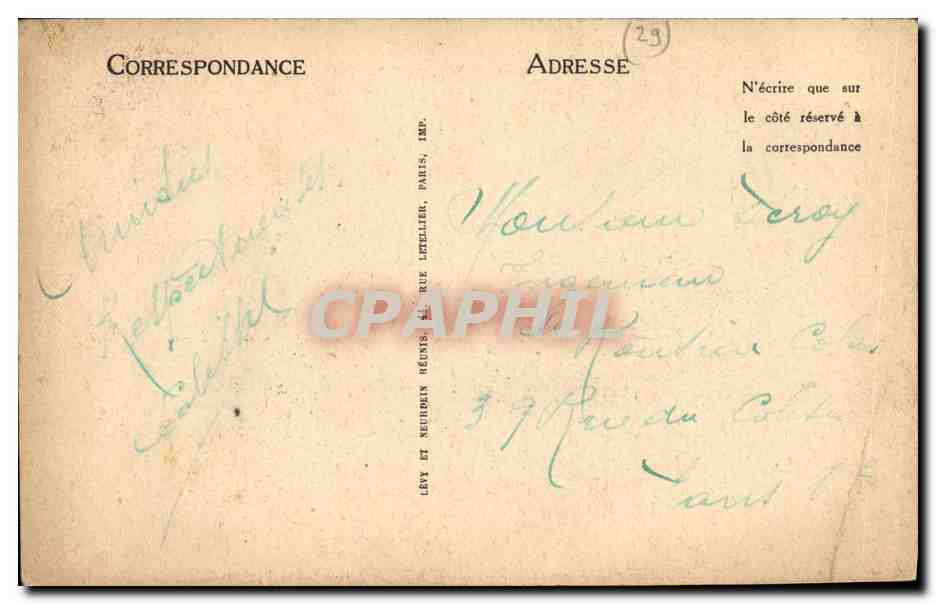 CPA Brest Les Rampes et la Rade — Rückseite