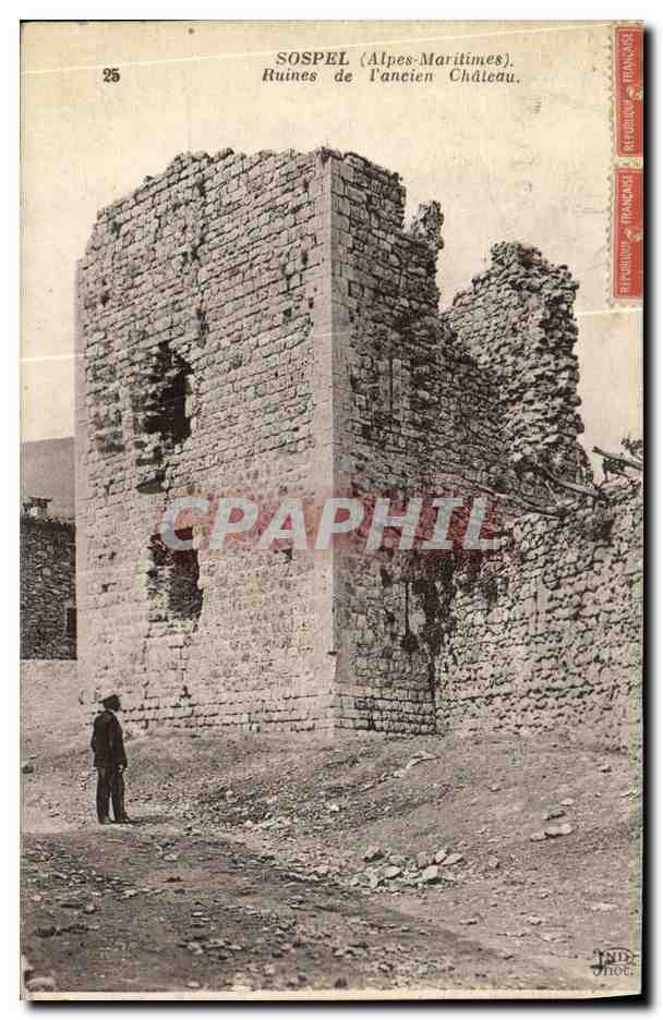 CPA Sospel Ruines de L ancien Chateau