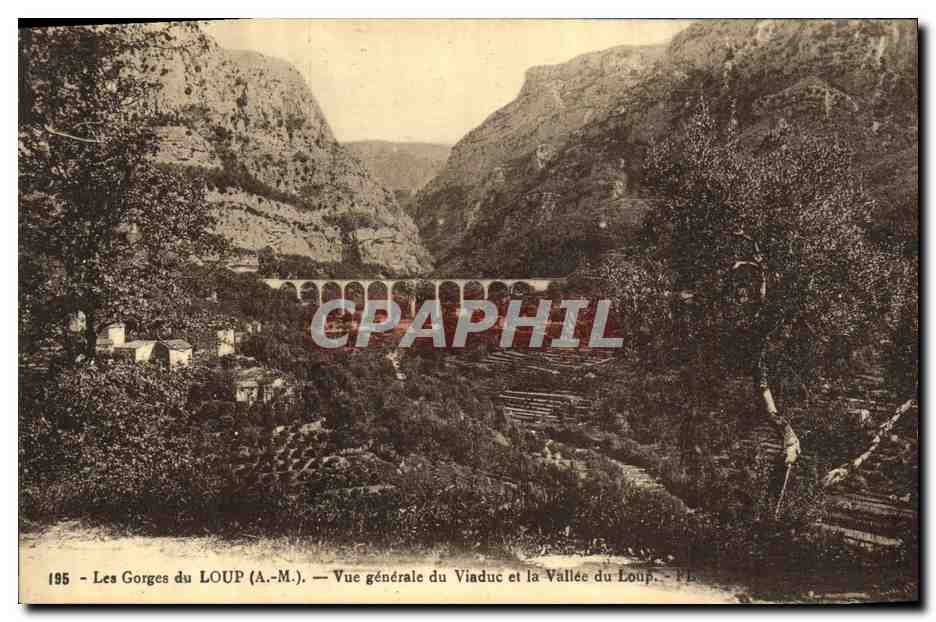 CPA Les Gorges du Loup Vue Generale du viaduc et la vallee du loup