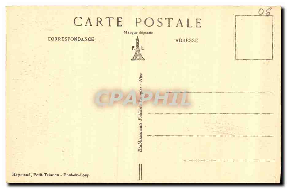 CPA Les Gorges du Loup Vue Generale du viaduc et la vallee du loup — Rückseite