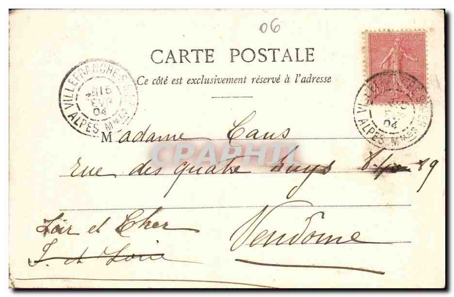 CPA Villefranche L Escadre et la Ville Bateaux — Rückseite