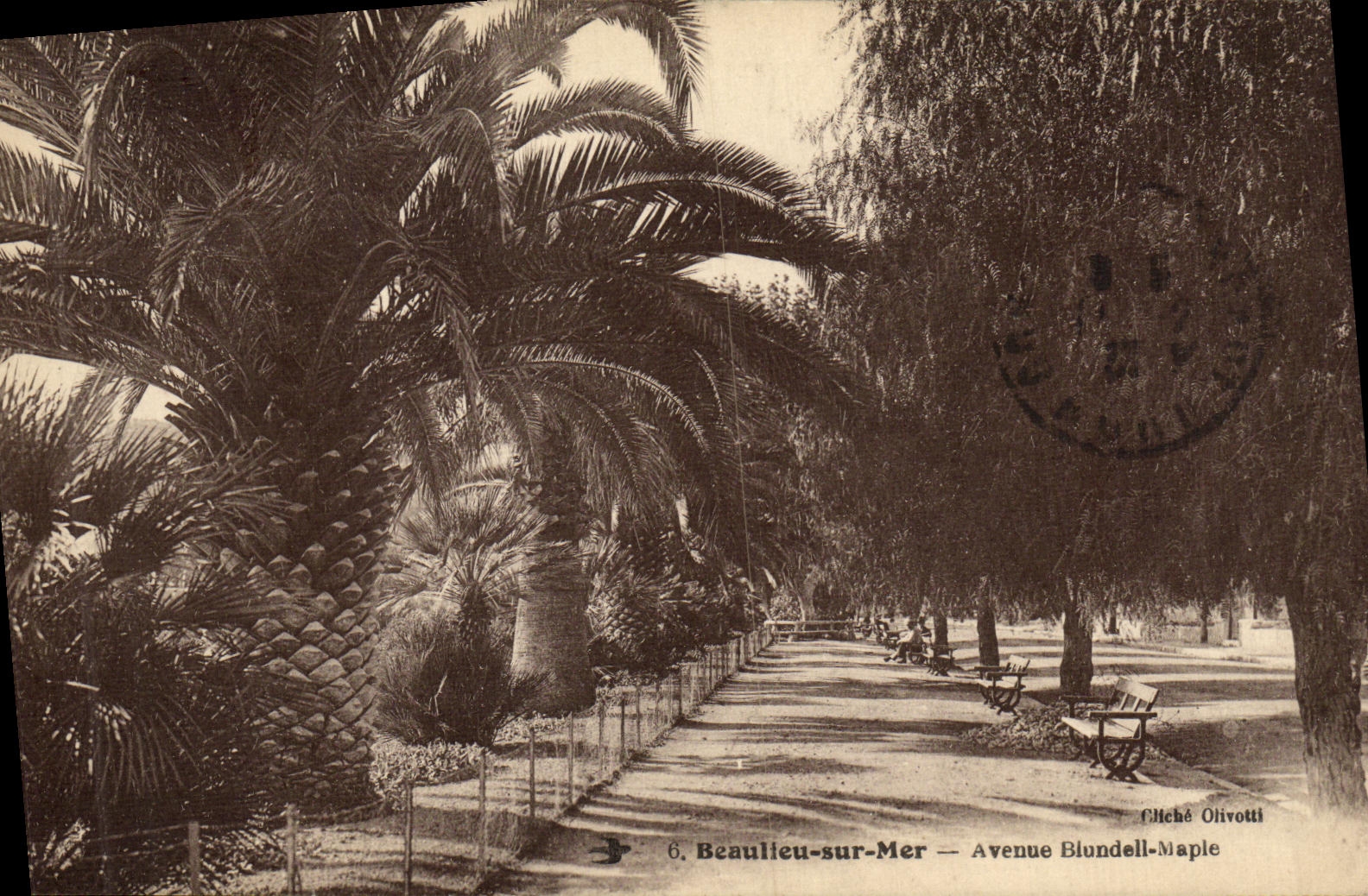CPA Beaulieu Sur Mer Avenue Blundell Mapie