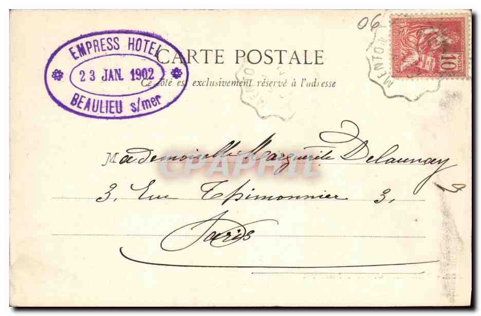 CPA Beaulieu Hotel Bristol — Verso