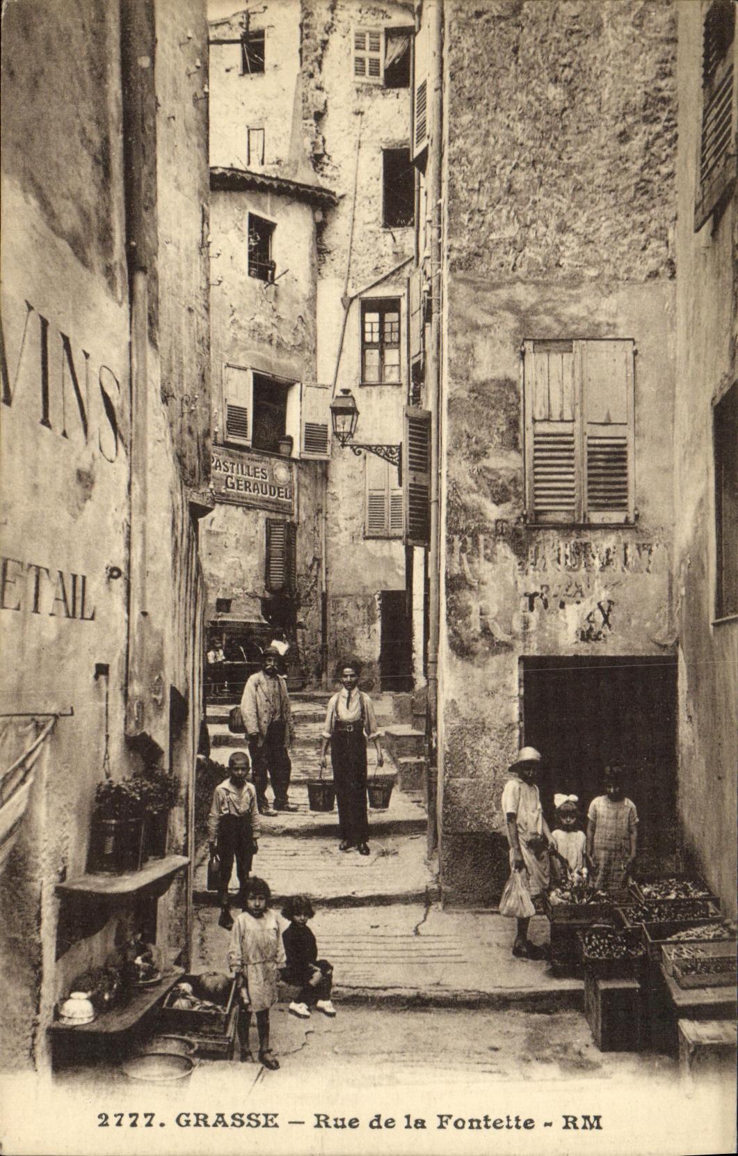 CPA Grasse Rue de la Fontette Enfants