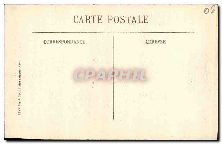CPA Grasse Vue prise a travers les palmier du Grand Hotel — Back