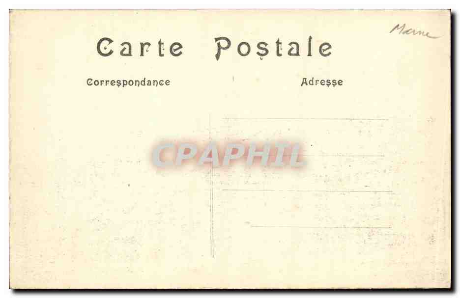 CPA Courdemanges Le Chateau Apres le Bombardement Militaria — Rückseite