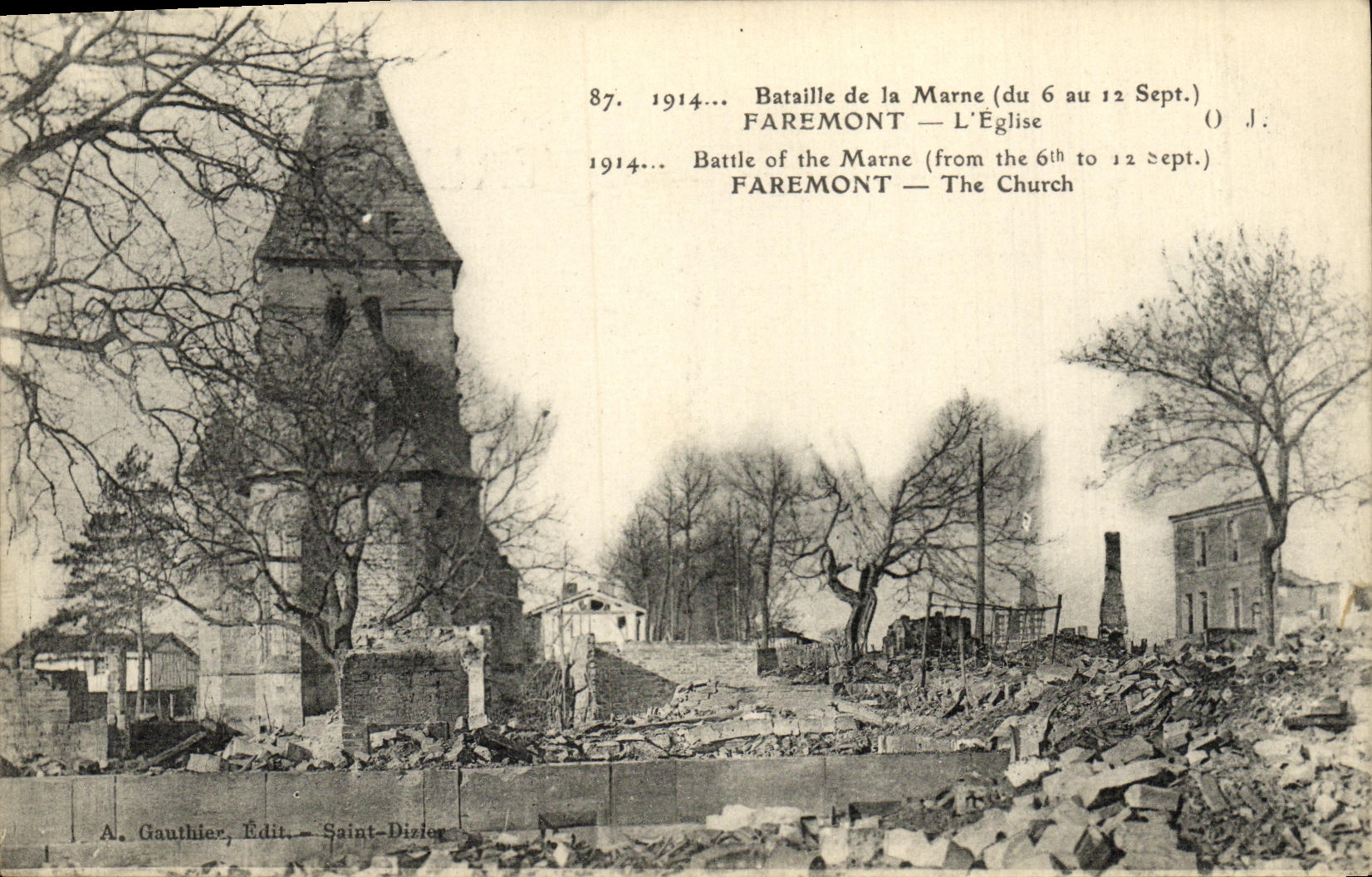 Faremont — L'Église — A. Gauthier, Édit. — Saint-Dizier