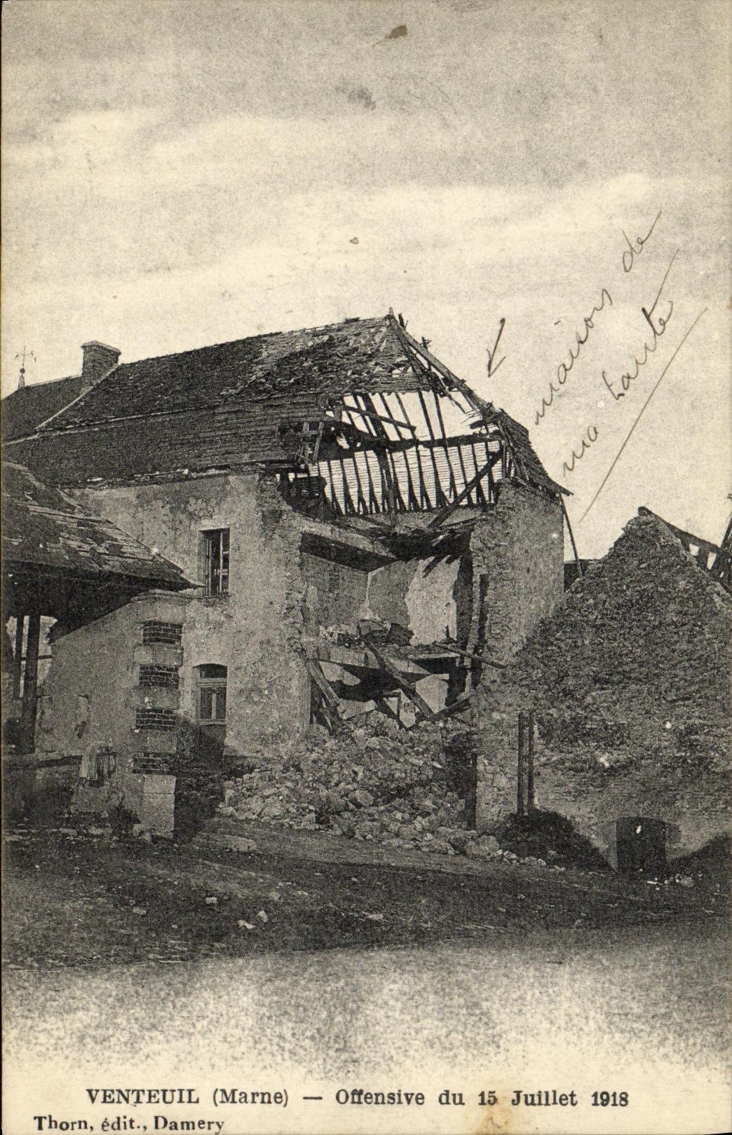 CPA Venteuil Offensive du 15 juillet 1918 Militaria